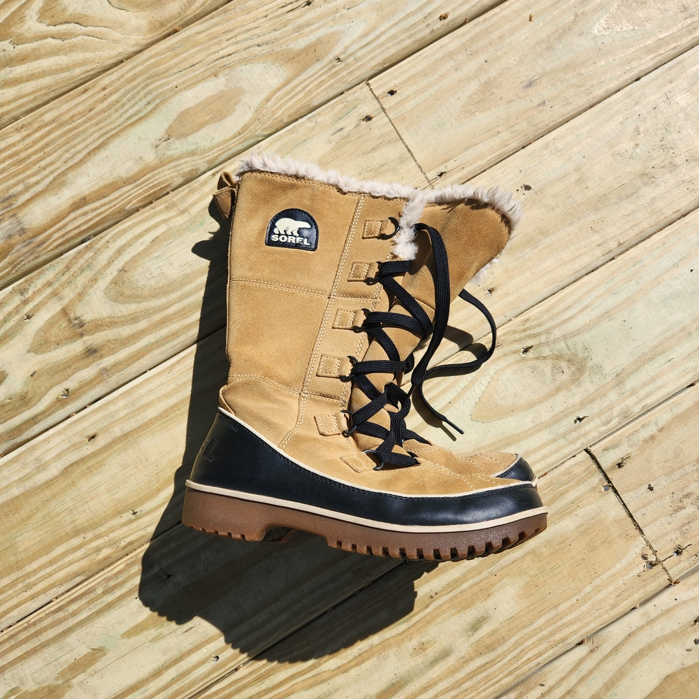 Sorel Brown and Cream Fur-Lined Boots
